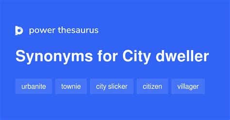 dweller synonym|city dwellers synonym.